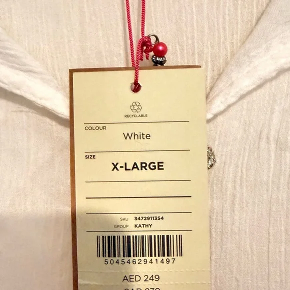 White Tunic with Silver Accents - Picture 3 of 6